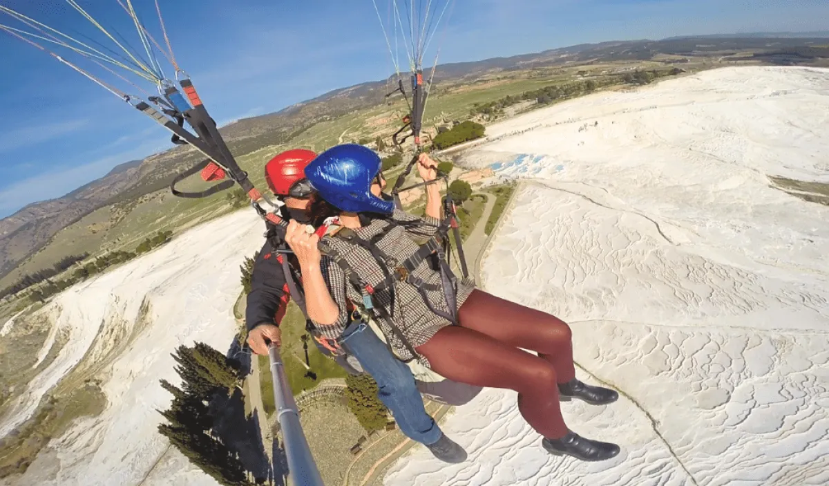Pamukkale Paragliding - Price - Pamukkale thermal pools guided tour